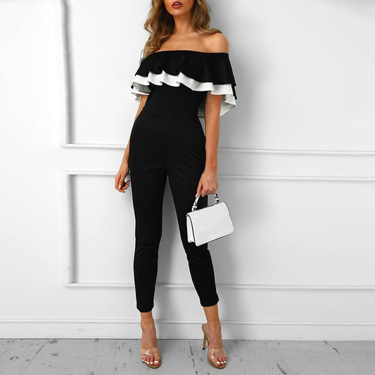 MBluxy Autumn Off The Shoulder Casual Jumpsuit Women