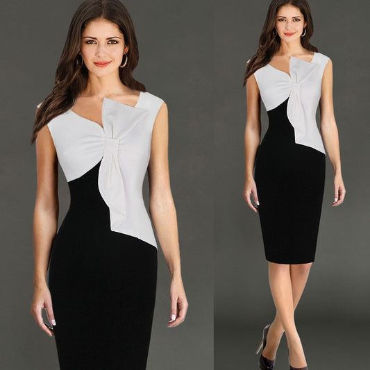 Mbluxy Black White Dress