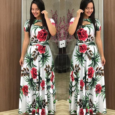 Mbluxy  Long Dress Floral Flower Print