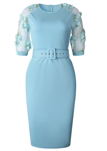 Mbluxy  Women Dresses Elegant Ladies Office wear